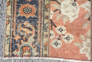 Classic Floral Orange Rug, 2.1x3.2 Ft Woven Rug