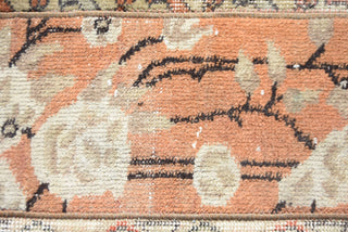 Classic Floral Orange Rug, 2.1x3.2 Ft Woven Rug