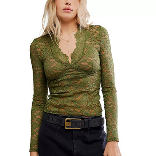 Free People All Day Lace Long Sleeve