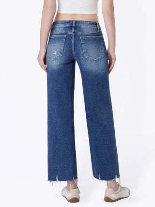 Lovervet Mid Rise Stretch Wide Leg Jeans