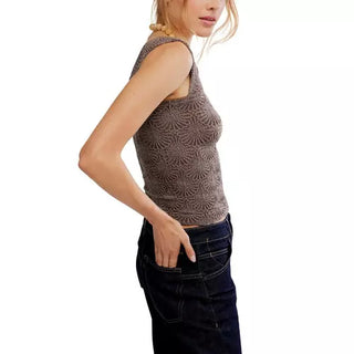 Free People Love Letter Cami in Dark Mushroom