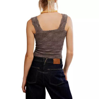 Free People Love Letter Cami in Dark Mushroom