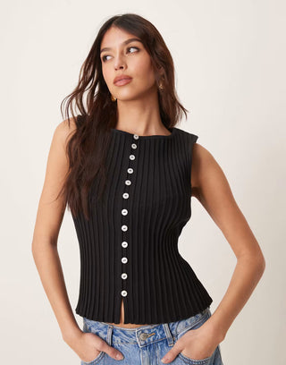 Free People Tilly Vest in Black
