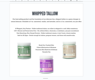 Lady May Unscented Whipped Tallow