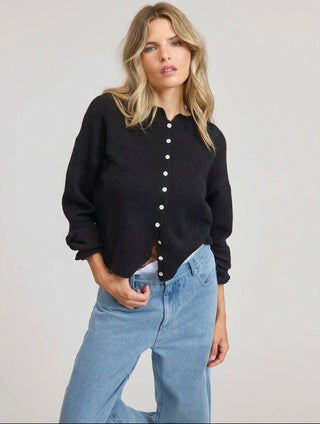 Essential Button Down Cardigan Top