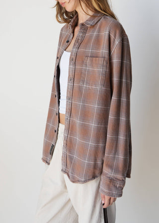 Upcycled One of a Kind Acid Washed Flannel