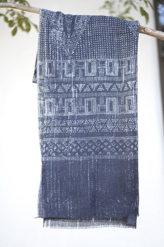 Veronique Geo Wool Silk Scarf