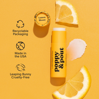 Poppy & Pout Lip Balm, Lemon Bloom