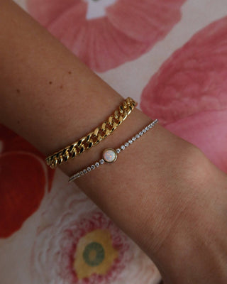HOLLIS BEZEL OPAL TENNIS BRACELET