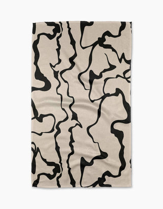 Monochrome Liquid Tea Towel