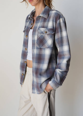 Upcycled One of a Kind Acid Washed Flannel