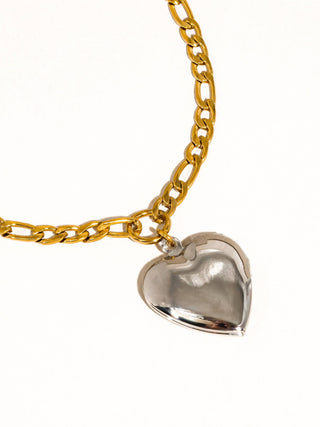 Heidi 18K GP 2T Heart Locket Necklace