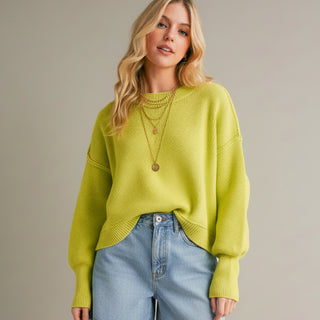 Regina Sweater in Lime