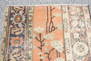 Classic Floral Orange Rug, 2.1x3.2 Ft Woven Rug
