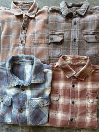 Upcycled One of a Kind Acid Washed Flannel