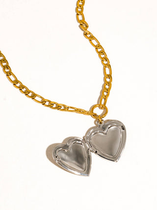 Heidi 18K GP 2T Heart Locket Necklace