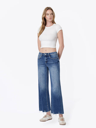 Lovervet Mid Rise Stretch Wide Leg Jeans