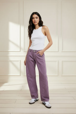 Free People Highland Low Rise Bowed Jeans