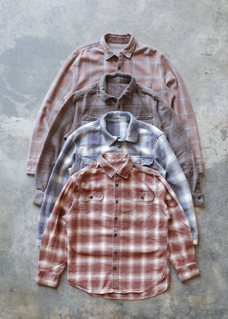 Upcycled One of a Kind Acid Washed Flannel