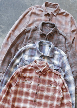 Upcycled One of a Kind Acid Washed Flannel