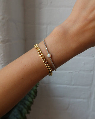 HOLLIS BEZEL OPAL TENNIS BRACELET
