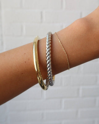 MORGAN MIXED METAL TWIST BANGLE