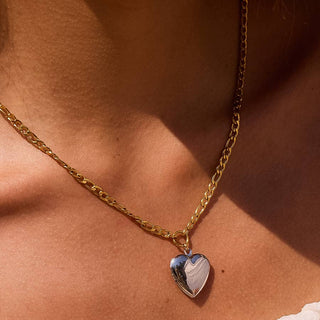 Heidi 18K GP 2T Heart Locket Necklace
