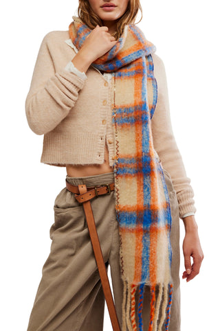 Highland Plaid Skinny Scarf