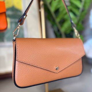 Cassie Clutch in Camel