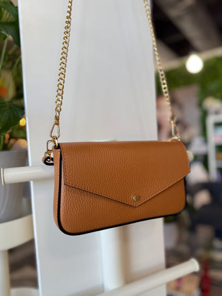 Cassie Clutch in Camel