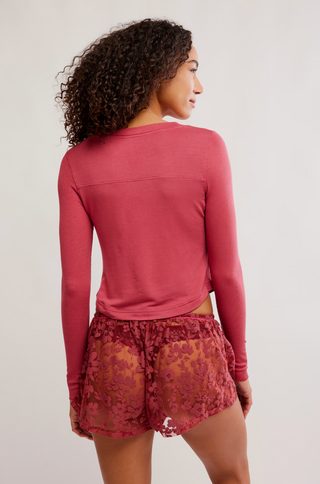 Free People Early Sunsets Lace Shorts