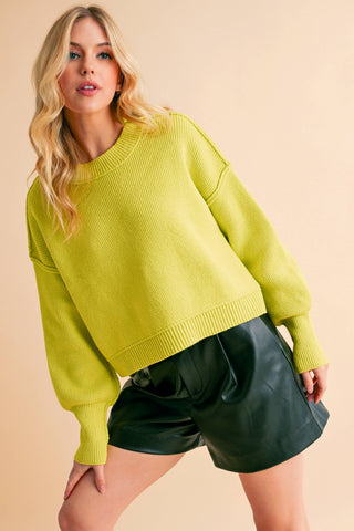 Regina Sweater in Lime