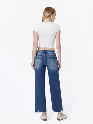 Lovervet Mid Rise Stretch Wide Leg Jeans