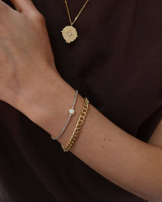 HOLLIS BEZEL OPAL TENNIS BRACELET
