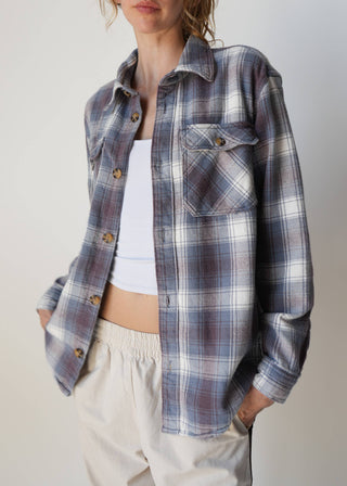 Upcycled One of a Kind Acid Washed Flannel