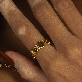 Canso 18K Gold Non-Tarnish Tiger Eye Ring