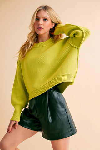 Regina Sweater in Lime