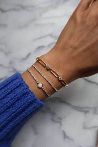 HOLLIS BEZEL OPAL TENNIS BRACELET