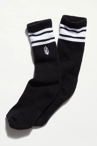 Free People Movement Stripe Tube Socks in Black