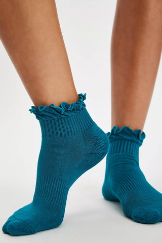 Free People Movement Classic Ruffle Socks in Jade