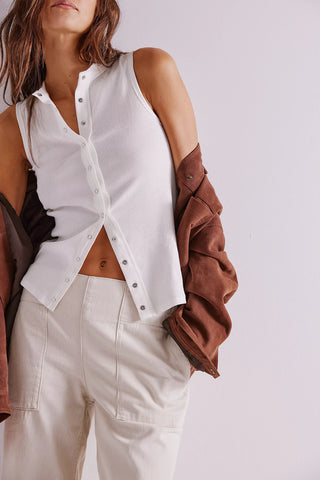Free People Breezy Denim Pull On Pants in Bright Lights