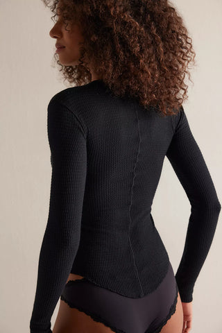 Free People Going Places Cardi in Black