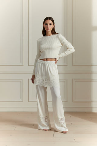 Free People Meet in the Middle Slip Skirt in Tofu