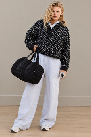 Free People Mountain High Printed Half-Zip Fleece