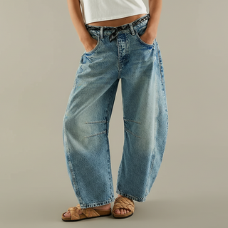 Free People Good Luck Mid Rise Barrel Jeans