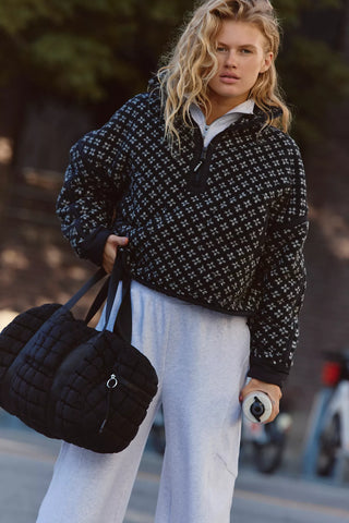 Free People Mountain High Printed Half-Zip Fleece
