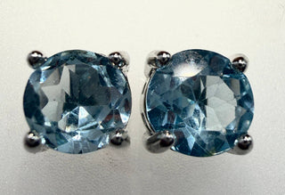 1.6ct Natural Blue Topaz Studs
