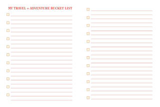 Bucket List Journal