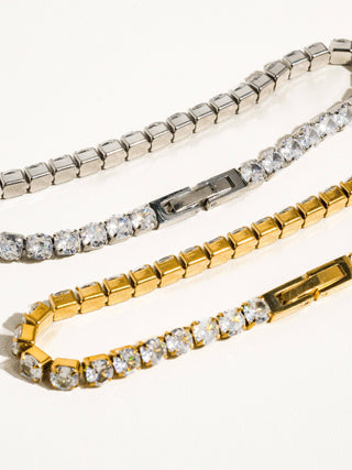 18k René Non-Tarnish Rhinestone Dressy Bracelet