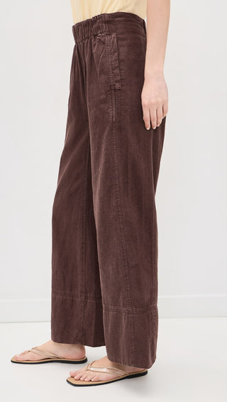 Free People Days End Linen Pull on Pants